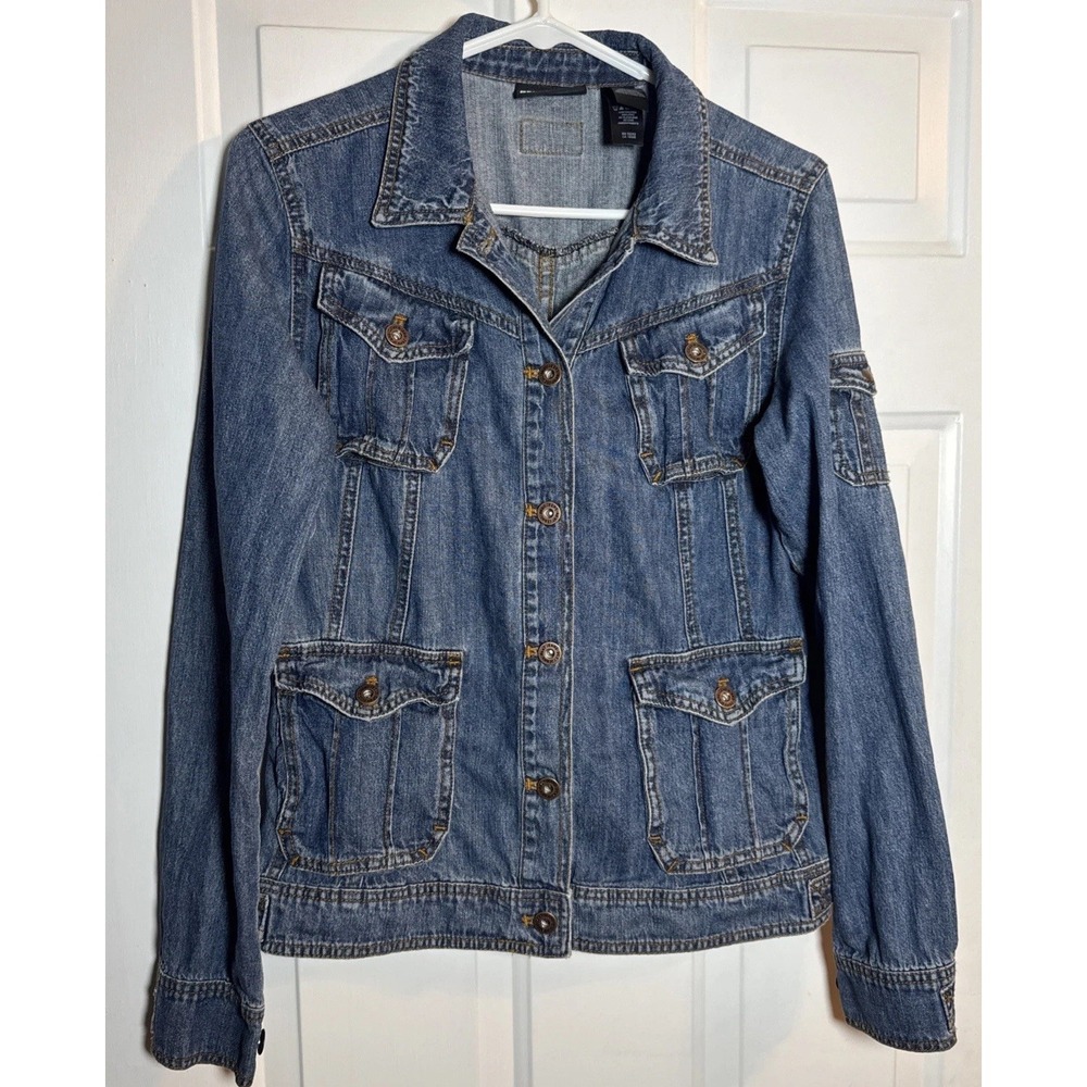 Vintage DKNY Jeans Women's Large Denim Jacket‎ Made in Hong Kong 100% Cotton